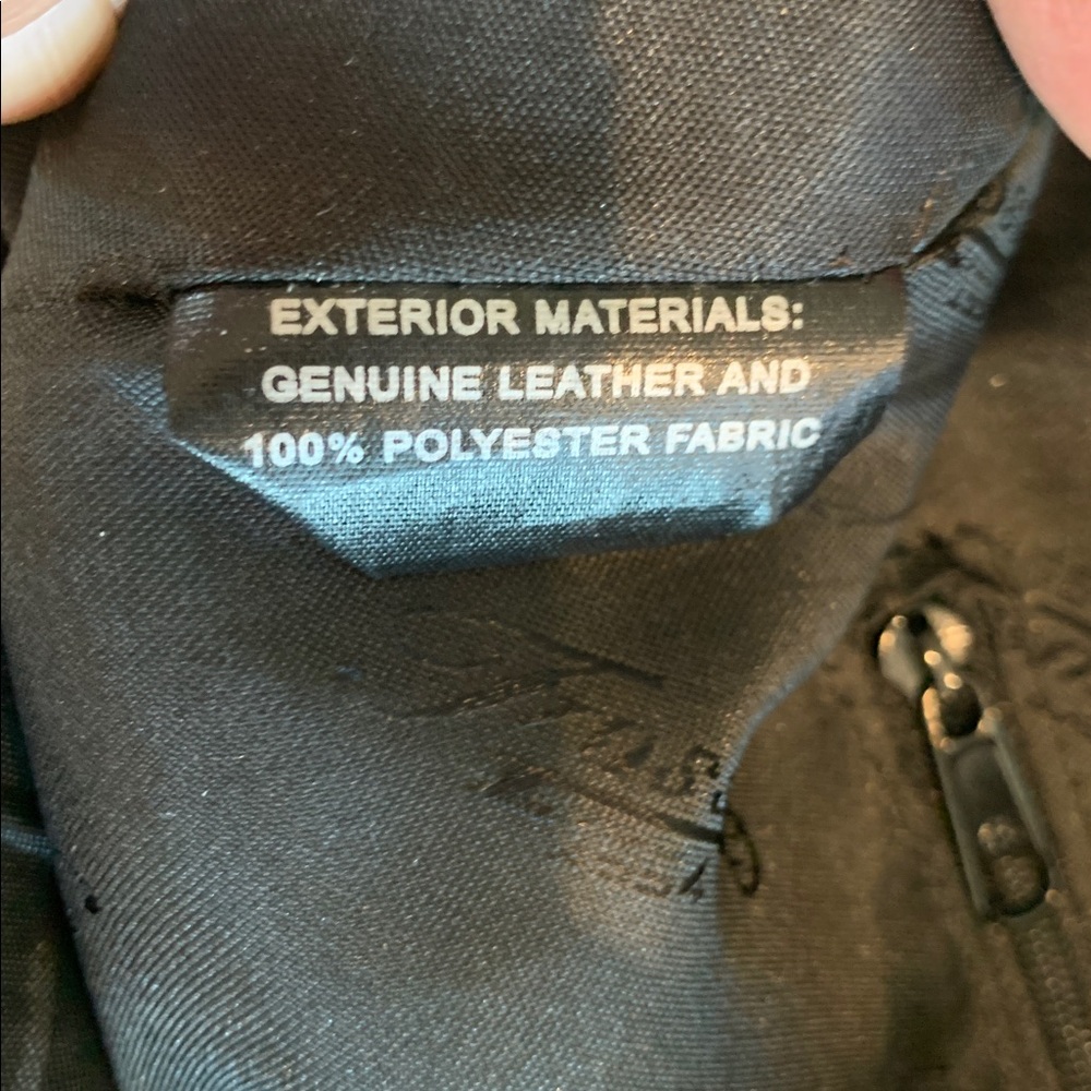 VINTAGE FOSSIL Crossbody Messenger  Black Leather & Polyester Adjustable Strap - Picture 8 of 13